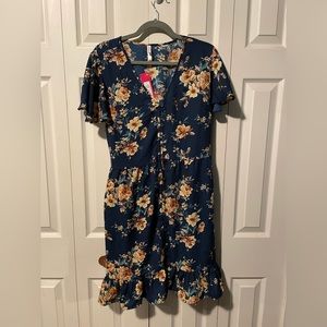 NWT Navy Floral Dress